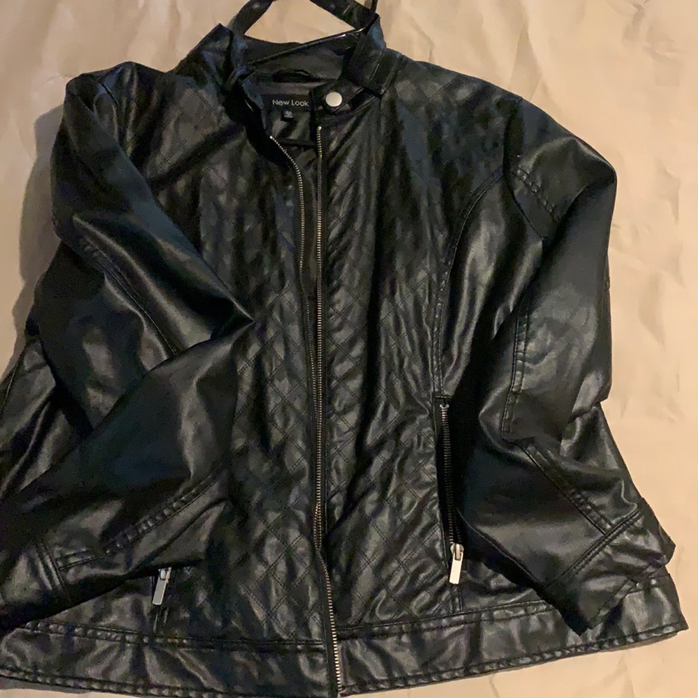 Black faux leather jacket